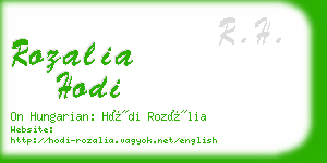 rozalia hodi business card